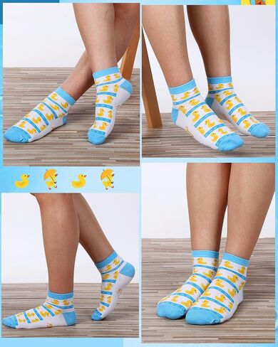 5 Pairs Duck Socks for Women Cute Novelty Patterned Casual Ankle Socks for Duck Lover Gift in Saudi Arabia
