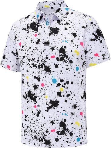 Mens Golf Polo Shirts Short Sleeve Moisture Wicking Dry Fit Performance Casual Funny Golf Polo Shirts for Men in Saudi Arabia