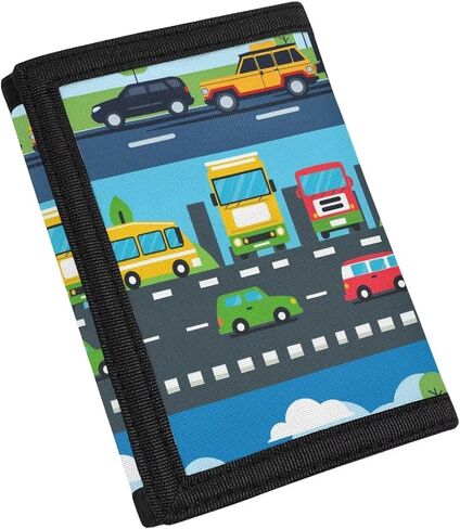 GiftPuzz Train Kids Wallet for Boys Cool Kids Trifold Wallet Wallet Wallet لعيد ميلاد هدايا التخرج من المدرسة الحقيبة المدرسية in Kuwait