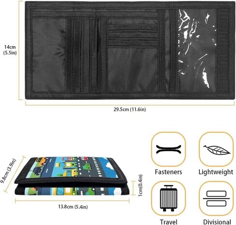 GiftPuzz Train Kids Wallet for Boys Cool Kids Trifold Wallet Wallet Wallet لعيد ميلاد هدايا التخرج من المدرسة الحقيبة المدرسية in Kuwait