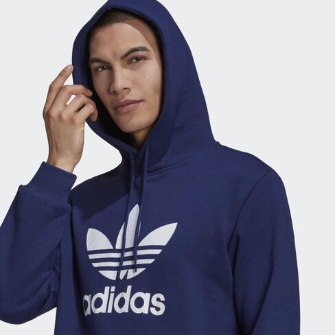 Adidas Originals Men's Adicolor Classics Trefoil Hoodie, Night Sky/White, Small in Saudi Arabia