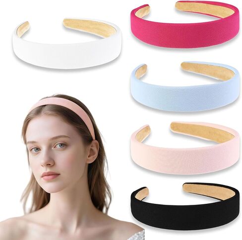 5 Pack Headbands for Women Non-Slip, Fashion Head Bands for Women's Hair, Trendy Womens Headbands, Cute Hairbands for Girls, Women's Hair Accessories - A in Saudi Arabia