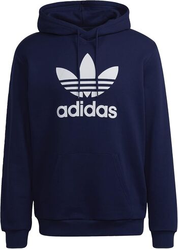 Adidas Originals Men's Adicolor Classics Trefoil Hoodie, Night Sky/White, Small in Saudi Arabia
