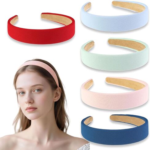 5 عصابات رأس الحزمة للنساء غير المنقوش ، فرق رأس الأزياء لشعر المرأة ، عصابات رأس المرأة العصرية ، أشجار الشعر اللطيفة للفتيات ، إكسسوارات شعر المرأة - أ in Kuwait