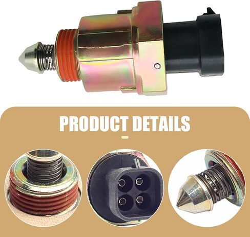1 PC Automotive Plug-in Type Four-pin Fuel Injection Idle Air Control Valve, Replacement OEM #17089062 AC102 17089062 AC1 17111281 17111286, Compatible with Cadillac Chevrolet (Black & Gold) in Saudi Arabia