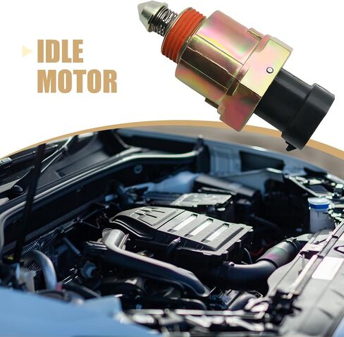 1 PC Automotive Plug-in Type Four-pin Fuel Injection Idle Air Control Valve, Replacement OEM #17089062 AC102 17089062 AC1 17111281 17111286, Compatible with Cadillac Chevrolet (Black & Gold) in Saudi Arabia