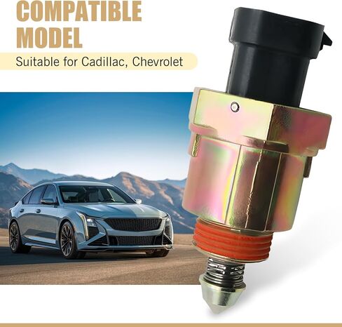 1 PC Automotive Plug-in Type Four-pin Fuel Injection Idle Air Control Valve, Replacement OEM #17089062 AC102 17089062 AC1 17111281 17111286, Compatible with Cadillac Chevrolet (Black & Gold) in Saudi Arabia