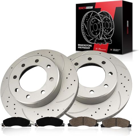 Torchbeam Front Brakes and Rotors Kit Brake Pads Brake Rotors and Pads for Ram 2011-2018 2500, Ram 2011-2018 3500, Dodge 2009-2010 Ram 2500, Dodge 2009-2010 Ram 3500,Brake Rotors + Ceramic Pads Kit in Saudi Arabia