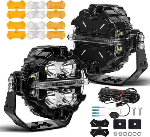 MaxPeedingRods 3.5 بوصة جولة 160W LED مصابيح الطرق على الطريق + 3.5 "Amber Spot Light Covers + 3.5" Chover Amber Light Lights + 3.5 " in Saudi Arabia