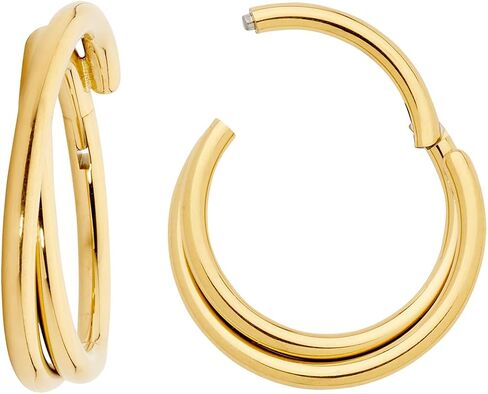 365 Sleepers Titanium Grade 16G Double Twist Septum المجوهرات المفصلية حلقة خاتم جسم ثقب خواتم الشفاه الحلزونية الغضروف بأقراط نائمة 8 ملم - 10 ملم in Kuwait