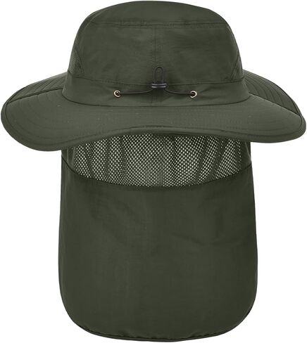 2 حزمة رجالي شمس قبعة الأشعة فوق البنفسجية واسعة الحافة دلو قبعات قابلة للطي مع رفرف الرقبة لصيد البستنة in Kuwait