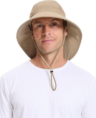 Solbari للجنسين Trekker Sun Hat Upf 50+ ، تغطية الرقبة على طراز Legionnaire ، وملاءمة خفيفة وملاءمة للتنزه والسفر in Kuwait