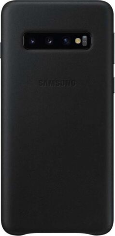 SAMSUNG Original Galaxy S10 Protective Leather Back Cover Case, Black in Saudi Arabia