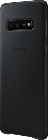 SAMSUNG Original Galaxy S10 Protective Leather Back Cover Case, Black in Saudi Arabia