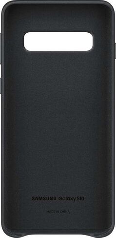 SAMSUNG Original Galaxy S10 Protective Leather Back Cover Case, Black in Saudi Arabia
