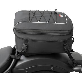 KEMIMOTO Motorcycle Tail Bag, 22L-30L Expandable Waterproof Rear Seat Bag Helmet Backpack with Rain Cover for Motorbike Accessories