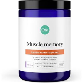 Ora Organic Creatine Monohydrate Powder - German-Sourced Creavitalis for Strength, elevATP for Energy, D-Ribose & Taurine for Recovery - Creatine for Women & Men - Acai Berry Flavor, 30 Servings