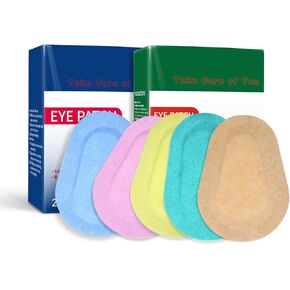 40Pcs Adhesive Eye Patches for Adults Colorful Breathable Eye Patch Fabric Adhesive Bandages for Teens with Lazy Eye Amblyopia