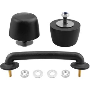 Front Windshield Hold Down Bracket, Hood Bump Stop Rubber Bumper Cushion Fit for Jeep Wrangler JK 1997-2018 TJ 1997-2006, Replacement KJ71051BK 55176422