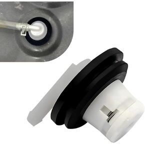 1 PC Car Fuel Tank Vent Plug, Durable Fuel Tank Vent Valve with Grommet Kit, Vent Hole Plug W-004, Compatible with Ford 1980-1996 F150 F250, 1980-1997 F350 (Black & White)