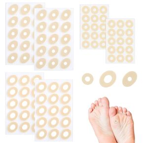 90Pcs Callus Cushions Pads Self Adhesive Corn Removers for Feet Prevents Calluses Soft Foam Patches Corn Protectors for Relief Pain Foot Care (Beige)
