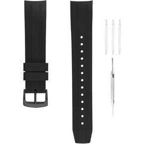 Rubber Watch Band Compatible for 23mm Citizen E168 BN0085-01E BJ2110 BJ2115-07E BJ2117 Strap Replacement for men and women wirst watchband, Black