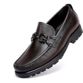 Men's Formal Leather Dress Shoes Business Handmade Buckle Slip On Penny Loafer Wedding Party Shoes for Men