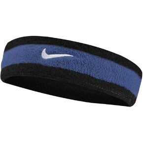 Nike Swoosh Stretch Headband (One Size) (Black/Blue/White)