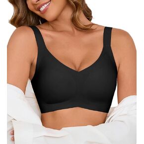 Bras for Women Bralette - Womens Wireless Full Coverage Comfortable Sleep Everyday Bra with Extender, S-XXL