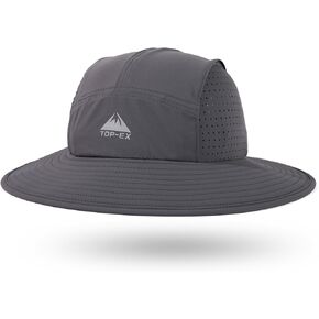 TOP-EX Breathable Oversized XL XXL Waterproof UPF50+ UV Protection Packable Fishing Sun Hats for Men Chin Strap