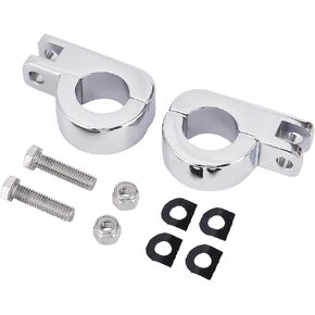 32mm 1 1/4" Highway Engine Guard Bar Highway Footpegs Mount Kit Fits For Harley Touring Road Electra Street Glide Road King Dyna Sportster (Chrome)