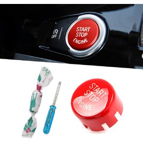 Sports Red Start Stop Engine Switch Button, Engine Push Start Stop Button, Compatible with BMW 1 2 3 4 5 6 7 X1 X3 X4 X5 X6 Series G/F Chassis F30 F10 F01 F15 G01 G30 G31 G11 G12