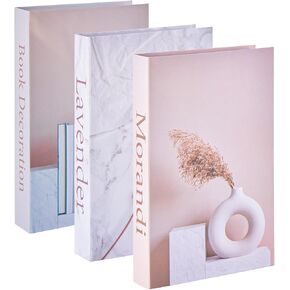 3 Pcs Decorative Books for Home Decor, Fake&Faux Books for Decoration, Modern Designer Books Decor Set(Simple Series)