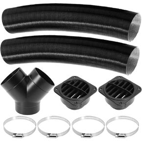 75mm Diesel Heater Pipe Duct Vent Kit with Warm Air Outlet for Webasto for Eberspacher 2KW 5KW 8KW Diesel Parking Heaters (Y-shape)