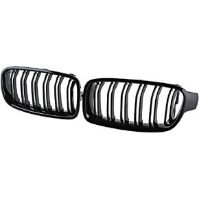 مستودع Astra متوافق مع 2012-2018 BMW F30 F31 320i 328i 335i 4-Door Carbon Carbon Leavy Grille Slats Dual Slats