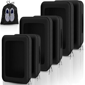 Compression Packing Cubes - Set of 7 Lightweight Packing Cubes Compression for Suitcase Organizer - Maximize Your Luggage Space with Our Travel Organizer Included Drawstring Bag (Black)
