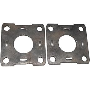 Replacement 2pack 1.64" Trailer Axle Brake Backing Plate Mount Flange 2000# Axle 4 Hole Bolt Square Bracket