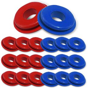 20 PCS Glad Hand Seal Thick, Gladhand Washers Rubber Seals Gasket, Air Hose Glad Hands Grommets Round Gaskets, for Semi Trucks Trailers Brake Air Hose (Red & Blue)
