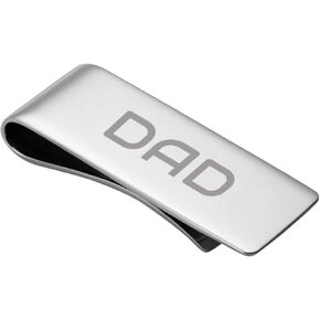 Ashton and Finch Dad Money Clip Gifts for Father, Silver, One Size, Money Clip