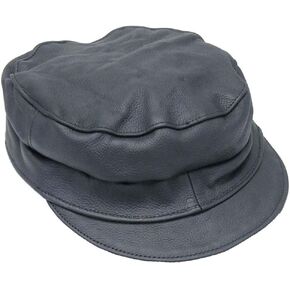 Jamin' Leather® - Classic Biker Cap #H127 Black