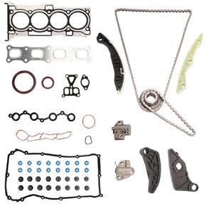 HGS167 Engine Cylinder Head Gasket Set & Engine Timing Chain Kit W/Tensioner for Chrysler 200/Sebring 07-14 for Dodge Avenger/Journey 08-16 for Jeep Compass/Patriot 07-15 L4 2.4L HS26332PT HS54664