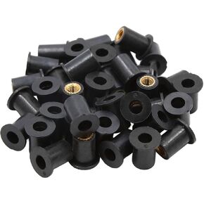 uxcell 40pcs M5 Black Rubber Windscreen Windshield Screws Bolts Nut for Motorcycle