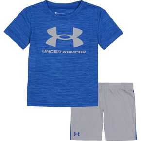 Under Armour boys Short Sleeve Tee and Short Set, Lightweight and Breathable