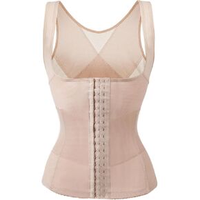 SHAPSHE Waist Trainer for Women Workout Waist Cincher Tummy Control Corset Shapewear Breathable Body Shaper Vest Tan