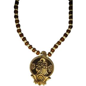 Original Tulsi mala with Engraved Shri Radha Krishna Picture with Name Radha Krishan Tulsi Beads Tulsi mala Shri Radha and Krishan Name Kanthi mala/Tulsi Beads Radha Naam Krishan Naam.Perfect for