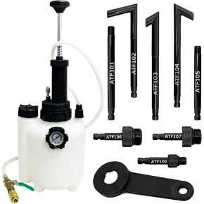 3 Liters Transmission Fluid Pump Kit Manual Transmission Fluid Transfer Pump Oil Filling Filler System Tool with 8Pcs Adapters