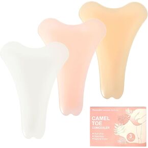 Camel Concealer Reusable 3 Pack,Y Shape Seamless Invisible Self-Adhesive Silicone Insert Camel Cover for Women,Anti Camel Underwear Guard,Camel Stopper for Leggings, Swimsuits