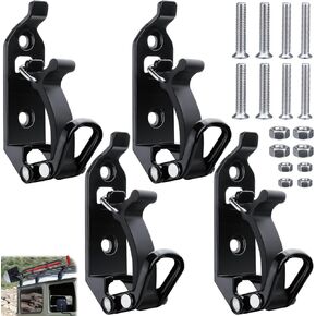 4 PCS Shovel Mount for Roof Rack, Shovel Holder Wall Mount, Metal Rubber Clamp Mounting Brackets Kit, ,Quick Release Axe Holder for Roof Rack Truck, Boats, Overlanding Gear
