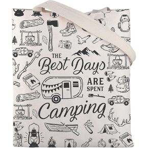Camping Tote Bag Camping Lover Gifts The Best Days Are Spent Camping Gifts Camper Gifts Hiking Nature Hiker Gifts Tote Bag