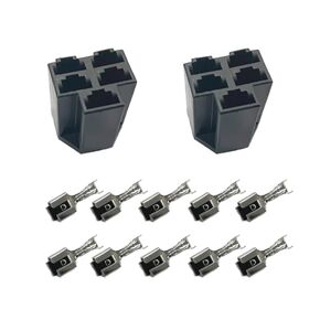 2 Pcs HD Switch Connector Replaces John Deere M90206 Ignition Key Switch Connector, Compatible with John Deere TCA22740 TCA15075 AM101561 EZTrak Ztrak Quiktrak Gator - Includes New TERMINALS